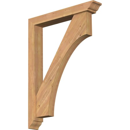 Ekena Millwork Westlake Traditional Smooth Bracket w/ Offset Brace, Western Red Cedar, 5 1/2"W x 36"D x 48"H BKT0604X36X48WTL01SWR